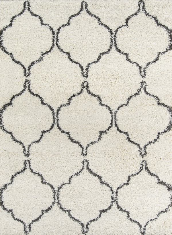 Momeni Maya MAY-2 Machine Made Contemporary Geometric Indoor Area Rug Ivory 9'3" x 12'6" MAYA0MAY-2IVY93C6