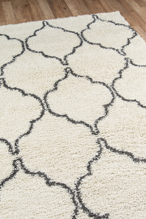 Momeni Maya MAY-2 Machine Made Contemporary Geometric Indoor Area Rug Ivory 9'3" x 12'6" MAYA0MAY-2IVY93C6