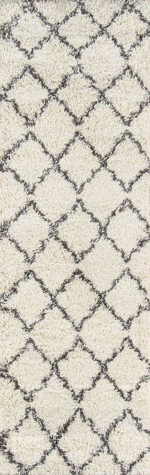 Momeni Maya MAY-2 Machine Made Contemporary Geometric Indoor Area Rug Ivory 9'3" x 12'6" MAYA0MAY-2IVY93C6