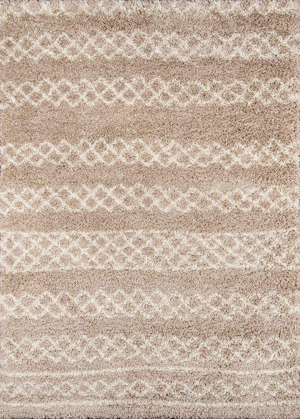 Momeni Maya MAY-3 Machine Made Contemporary Geometric Indoor Area Rug Beige 9'3" x 12'6" MAYA0MAY-3BGE93C6