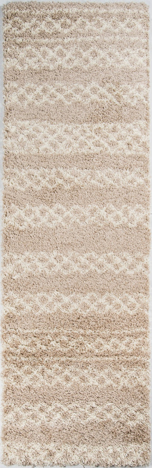 Momeni Maya MAY-3 Machine Made Contemporary Geometric Indoor Area Rug Beige 9'3" x 12'6" MAYA0MAY-3BGE93C6