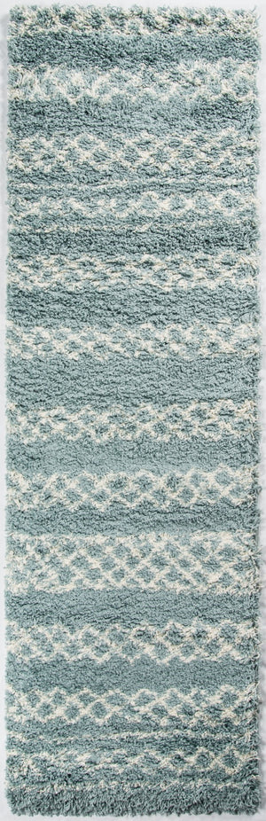 Momeni Maya MAY-3 Machine Made Contemporary Geometric Indoor Area Rug Blue 9'3" x 12'6" MAYA0MAY-3BLU93C6