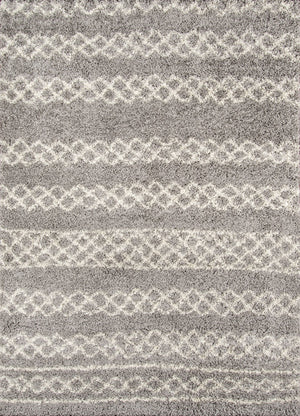 Momeni Maya MAY-3 Machine Made Contemporary Geometric Indoor Area Rug Grey 9'3" x 12'6" MAYA0MAY-3GRY93C6