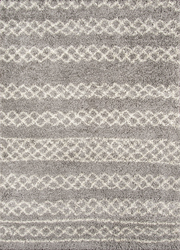 Momeni Maya MAY-3 Machine Made Contemporary Geometric Indoor Area Rug Grey 9'3" x 12'6" MAYA0MAY-3GRY93C6