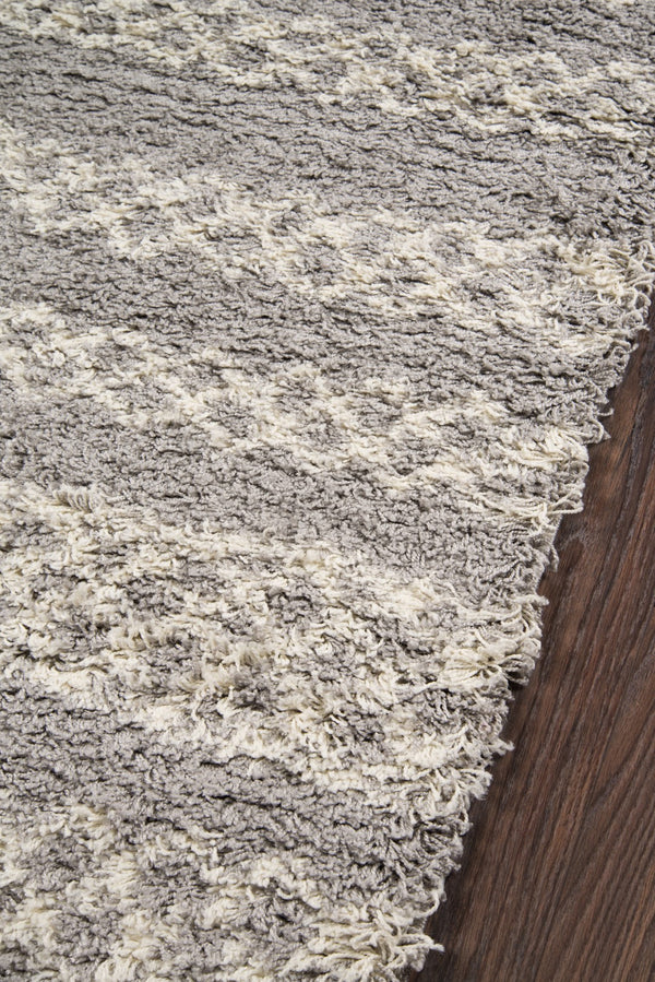 Momeni Maya MAY-3 Machine Made Contemporary Geometric Indoor Area Rug Grey 9'3" x 12'6" MAYA0MAY-3GRY93C6