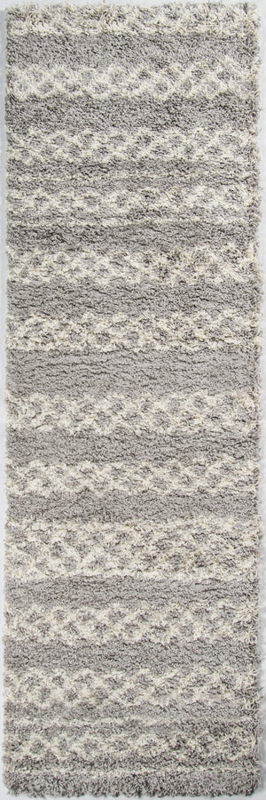 Momeni Maya MAY-3 Machine Made Contemporary Geometric Indoor Area Rug Grey 9'3" x 12'6" MAYA0MAY-3GRY93C6