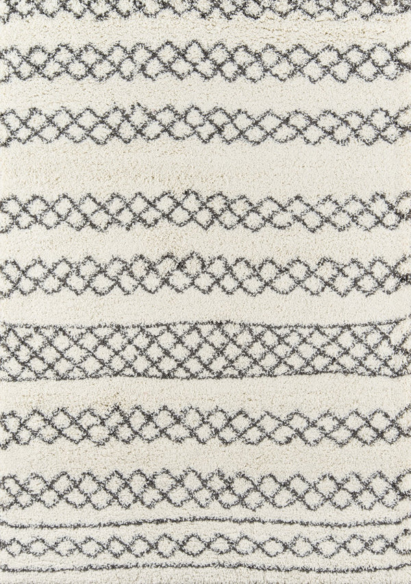 Momeni Maya MAY-3 Machine Made Contemporary Geometric Indoor Area Rug Ivory 9'3" x 12'6" MAYA0MAY-3IVY93C6