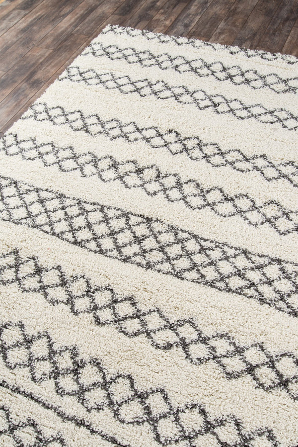 Momeni Maya MAY-3 Machine Made Contemporary Geometric Indoor Area Rug Ivory 9'3" x 12'6" MAYA0MAY-3IVY93C6