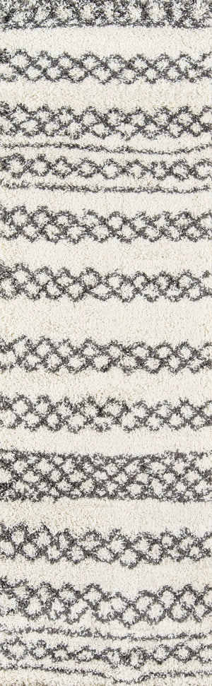 Momeni Maya MAY-3 Machine Made Contemporary Geometric Indoor Area Rug Ivory 9'3" x 12'6" MAYA0MAY-3IVY93C6