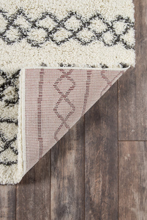 Momeni Maya MAY-3 Machine Made Contemporary Geometric Indoor Area Rug Ivory 9'3" x 12'6" MAYA0MAY-3IVY93C6