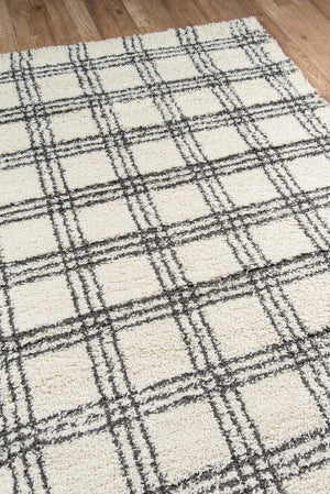 Momeni Maya MAY-4 Machine Made Contemporary Geometric Indoor Area Rug Ivory 9'3" x 12'6" MAYA0MAY-4IVY93C6