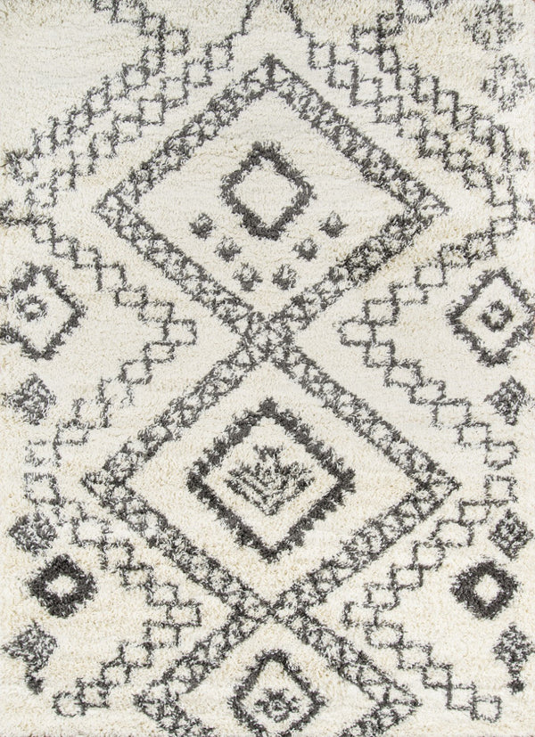 Momeni Maya MAY-5 Machine Made Contemporary Geometric Indoor Area Rug Ivory 9'3" x 12'6" MAYA0MAY-5IVY93C6