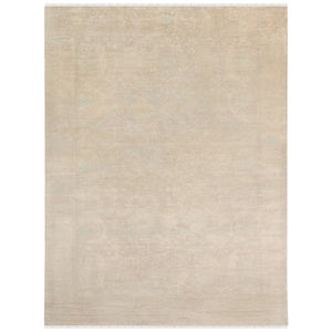 AMER Rugs Maya MAYA-6 Hand-Knotted Bordered Classic Area Rug Light Gray 10' x 14'