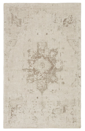 Barclay Butera by Jaipur Living Canyon Handmade Medallion Ivory/ Light Gray Area Rug (9'X12')