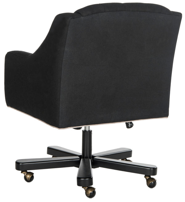 Safavieh Salazar Office Chair  Black / Taupe Birchwood MCR4210A