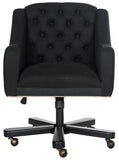 Safavieh Salazar Office Chair  Black / Taupe Birchwood MCR4210A