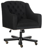 Safavieh Salazar Office Chair  Black / Taupe Birchwood MCR4210A