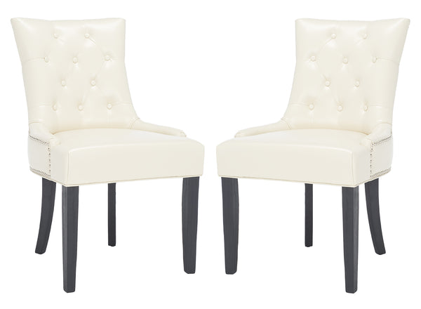 Safavieh Harlow 19''H Tufted Ring Chair (Set Of 2) Silver Nail Heads  MCR4716B-SET2