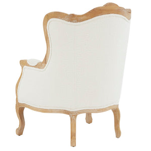 Safavieh Fallon Boucle Wing Chair Ivory Wood / Foam / Fabric  MCR4901C