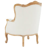 Safavieh Fallon Boucle Wing Chair Ivory Wood / Foam / Fabric  MCR4901C