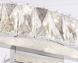 Bethel Chrome LED Wall Sconce in Stainless Steel & Crystal