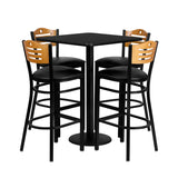 EE2407 Traditional Commercial Grade Laminate Restaurant Bar Table and Stool Set [Single Unit]