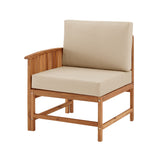 Walker Edison Midland Modern/Contemporary Midland Wood Patio Left Arm Sectional MDL5MBRBR