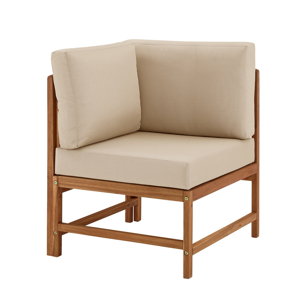 Walker Edison Midland Modern/Contemporary Midland Wood Patio Corner Sectional MDODSECBR