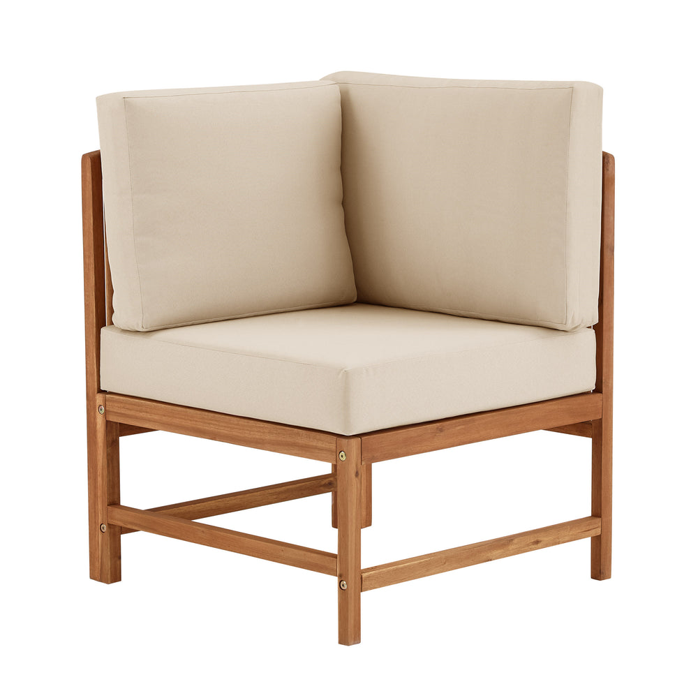 Walker Edison Midland Modern/Contemporary Midland Wood Patio Corner Sectional MDODSECBR