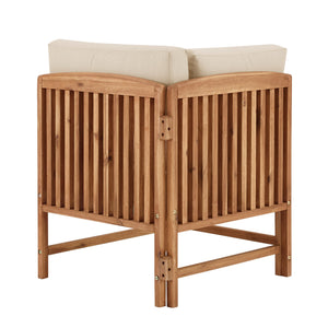 Walker Edison Midland Modern/Contemporary Midland Wood Patio Corner Sectional MDODSECBR