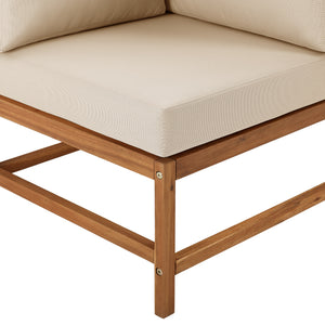 Walker Edison Midland Modern/Contemporary Midland Wood Patio Corner Sectional MDODSECBR