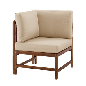 Walker Edison Midland Modern/Contemporary Midland Wood Patio Corner Sectional MDODSECDB