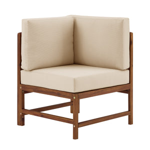 Walker Edison Midland Modern/Contemporary Midland Wood Patio Corner Sectional MDODSECDB