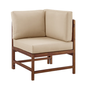 Walker Edison Midland Modern/Contemporary Midland Wood Patio Corner Sectional MDODSECDB