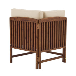 Walker Edison Midland Modern/Contemporary Midland Wood Patio Corner Sectional MDODSECDB