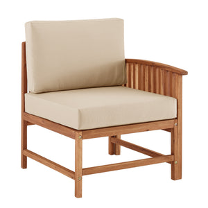 Walker Edison Midland Modern/Contemporary Midland Wood Patio Right Arm Sectional MDODSERABR