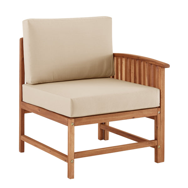 Walker Edison Midland Modern/Contemporary Midland Wood Patio Right Arm Sectional MDODSERABR