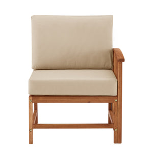 Walker Edison Midland Modern/Contemporary Midland Wood Patio Right Arm Sectional MDODSERABR