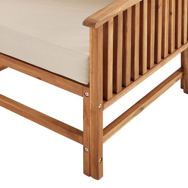 Walker Edison Midland Modern/Contemporary Midland Wood Patio Right Arm Sectional MDODSERABR