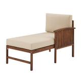 Walker Edison Midland Modern/Contemporary Midland Wood Patio Right Arm Chaise MDODSERACDB