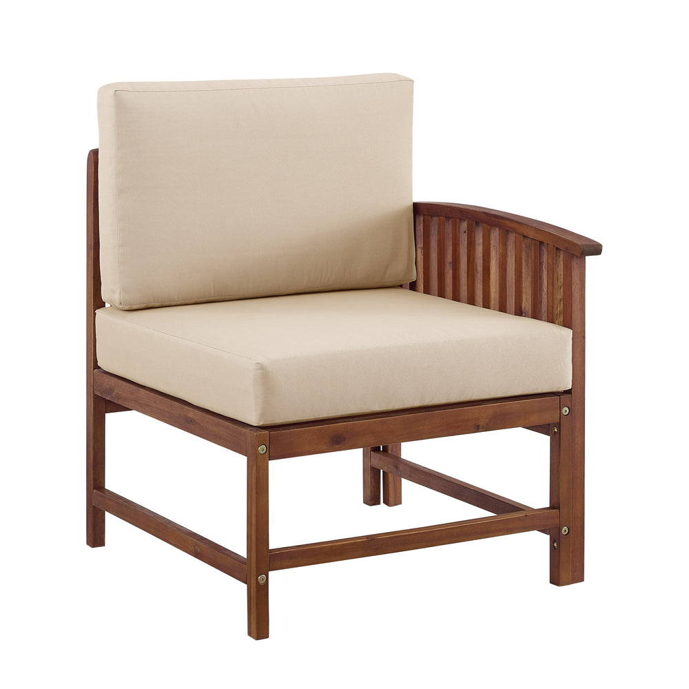 Walker Edison Midland Modern/Contemporary Midland Wood Patio Right Arm Sectional MDODSERADB