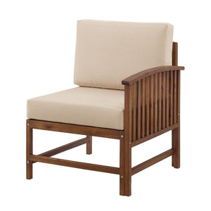 Walker Edison Midland Modern/Contemporary Midland Wood Patio Right Arm Sectional MDODSERADB