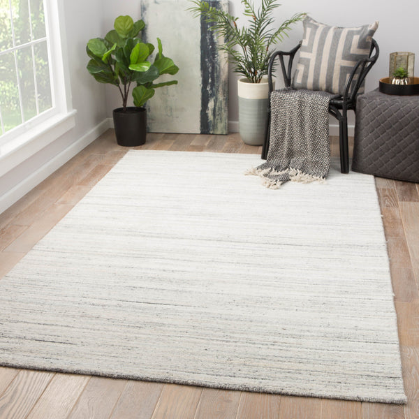 Jaipur Living Vassa Handmade Solids & Heathers White/ Gray Area Rug (12'X15')