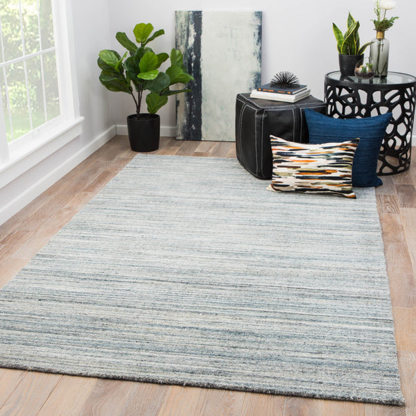 Jaipur Living Vassa Handmade Solids & Heathers Blue/ Gray Area Rug (12'X15')