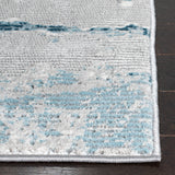 Meadow 500 Meadow 560 Contemporary Power Loomed 75% Polypropylene + 25% Polyester Rug Light Grey / Blue