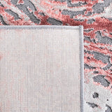 Meadow 500 Meadow 568 Contemporary Power Loomed 75% Polypropylene + 25% Polyester Rug Grey / Pink