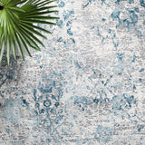 Meadow 500 Meadow 583 Contemporary Power Loomed 75% Polypropylene + 25% Polyester Rug Grey / Blue