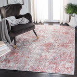 Meadow 500 Meadow 583 Contemporary Power Loomed 75% Polypropylene + 25% Polyester Rug Grey / Pink