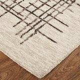 Maddox Modern Tufted Architectural Rug, Light Taupe/Chocolate Brown, 2ft x 3ft