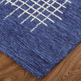 Maddox Modern Tufted Architectural Accent Rug, Navy Blue, 2ft x 3ft